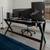 2 available - Crate & Barrel Spotlight Ebony X-Leg Solid Wood Desk 6 thumbnail