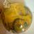 HAND-BLOWN GLASS ORNAMENT-CLEAR WITH YELLOW, TURQUOISE, AND RED 3 thumbnail