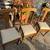 Tiger oak Paw foot antique dining table and 6 signed Larkin chairs 7 thumbnail