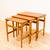 Original Hans Wegner Teak & Oak Mid Century Danish Nesting Tables 1 thumbnail