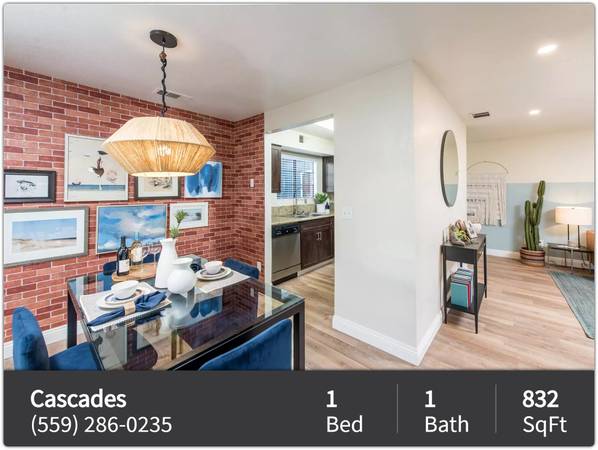 $1,780 / 1br - 832ft2 - Just what you wanted! A great 1 bed, 1 bath in Fresno (Fresno - Fresno)64008334065538120