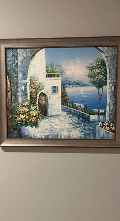 Home by water painting 1