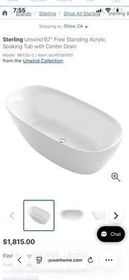 Kohler Sterling Unwind 67" x 31.5" Freestanding oval tub 1