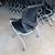 Nesting Office Chairs Black Mesh Back Flip-Up Seat w/ Rolling Casters 6 thumbnail