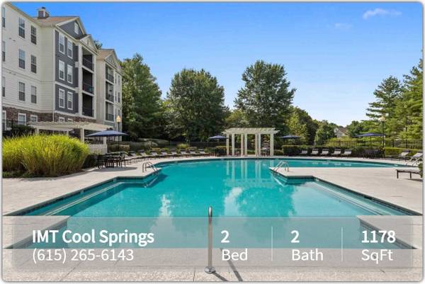 $2,110 / 2br - 1178ft2 - This 1178 sq ft 2 bed, 2 bath is impressive! (Franklin - Cool Springs Mall)63680263808003121