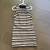 J. Crew Navy Blue Striped Scalloped Trim Grommet Shift Dress Size 00 11 thumbnail