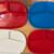 Retro Plastic Picnic Plates Red White Blue 1970s MCM Dishes Vintage 4 thumbnail