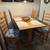 Farmhouse style dinette with 4 chairs and reversible cushions 2 thumbnail