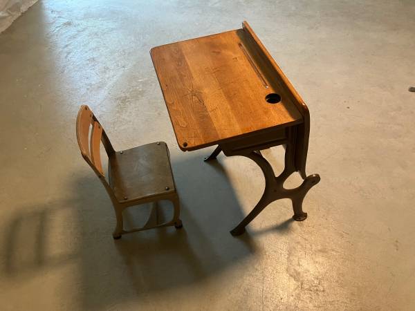 Antique School Desk - antiques - by owner - collectibles sale