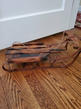 Decorative 18" Vintage Wooden Sled 1