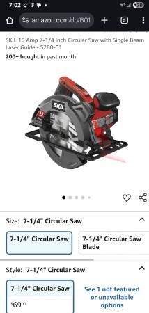 SKIL 15 Amp 7-1/4 Inch Circular Saw 1