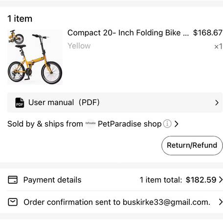 Folding 20 in bike 1