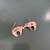 Silver earrings in the shape of a bear with a dot of turquoise and a silver neck 1 thumbnail