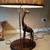 Rare handmade wood giraffe lamp with brass rod for shade 1 thumbnail