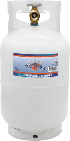 NEW Flame King 10LB Steel Propane Tank Cylinder - Overflow Protection 1
