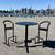 Vintage Amisco Postmodern Black Tubular Steel Bar Stool & Bistro Table 1 thumbnail