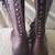 Women's Brown Size 8.5 DOLLHOUSE Lace Up / Zip Up Boots 3 thumbnail