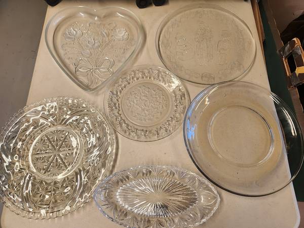 5 Crystal Serving Dishes/Plates, 2 are Princess House! 1