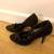 Women's Bow Velvet Heeled Shoes Black Size 7.5 1 thumbnail