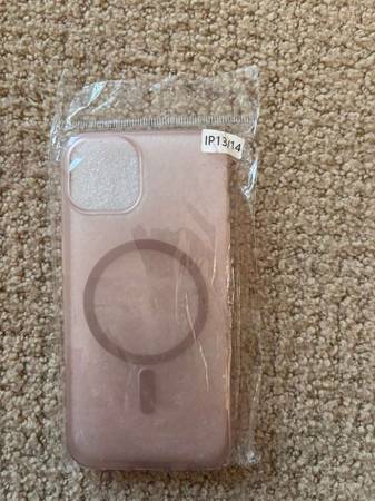 iPhone 13/14/15 pink phone case with Magnetic MagSafe ring 1