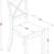 2x Brand New Dining Room Chairs - Cross Back, Cappuccino 3 thumbnail