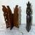 TWO BEAUTIFUL HANDCARVED SOUTHEAST ASIAN STATUES - DEITY + SCREEN 3 thumbnail