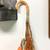 Vintage Umbrella with Orange Background, White Flowers, Acrylic Handle 9 thumbnail