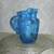 Vintage Beautiful Blue Christmas Punch Pitcher 3 thumbnail