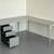 Desk and Return - L -Shaped Office Desk with locking cabinet 19#44 3 thumbnail