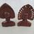 Vintage Klungkung Bali Indonesian Hand Carved Wooden Man & Woman Busts 5 thumbnail