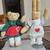 VINTAGE SET TWO: 9" BEAR & 11" RABBIT PLUSHES WITH STANDS 1 thumbnail