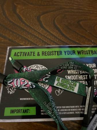 When we were young… 10/18 wristbands 1