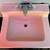 Vintage Pink Sink Retro Antique Mid Century Modern Atomic 7 thumbnail
