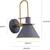 2 Wireless Battery Wall Sconces Grey & Brass New in Box 2 thumbnail