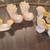 5 Vintage American Cream/Iridescent/Gold Vases - Wedding/Shell/Bow ea. 2 thumbnail