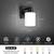 FonmYim Bathroom Light Fixtures, Matte Black Wall Sconce with Milky 2 thumbnail