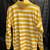 Retro Vintage 1980s 100% Cotton Yellow White Striped Turtleneck 1 thumbnail