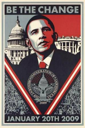 Limited Edition "Be The Change" Barack Obama Poster Shepard Fairey 1