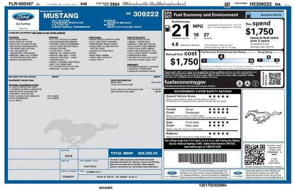 2017 Ford Mustang V6 ****Financiamos a todos! **** - $15,750 (+ Premier Automotive)63616179014915121