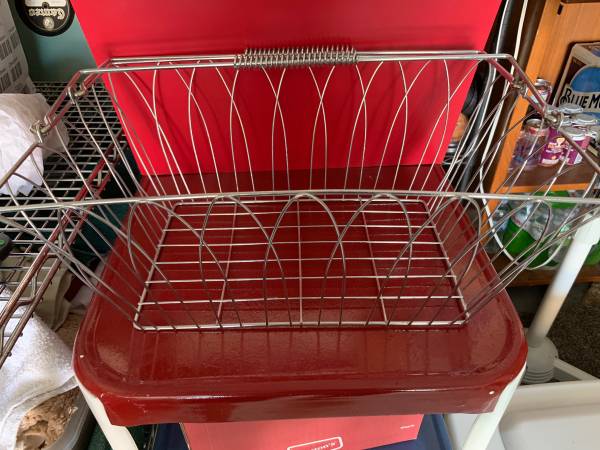 16" x 10" x 7" Wire Metal Handled Storage Bin Basket 1