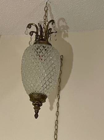 Vintage MCM Swag lamp 1