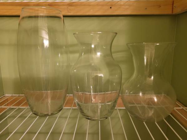 Three glass vases 1
