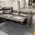 Lauretta Leather Power Reclining Sectional with Power Headrests - Gray 6 thumbnail