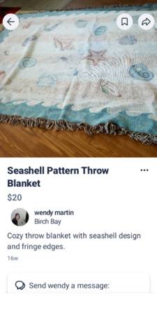 Hand woven beach throw blanket 1