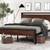 Queen Bed- Metal Frame With Wooden Headboard and Footboard 5 thumbnail