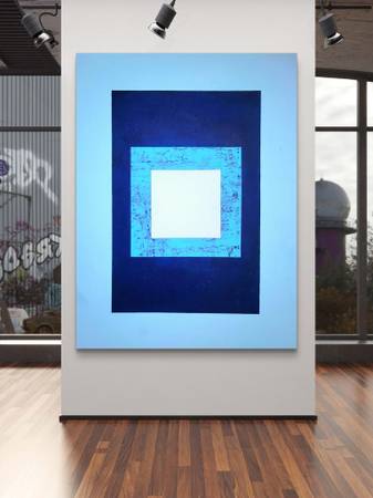 Original Modern Abstract Painting "Ocean View 36x48 Canvas Wall Art 1