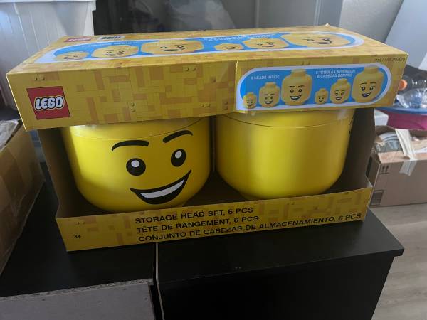 NEW LEGO Storage Head Set 6-Pieces 1