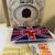 vintage Welby Electric Analog Wall Clock 60s 70s British Invasion Flag 1 thumbnail