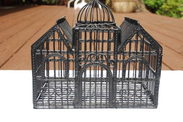 Jaula de alambre metálico para pájaros, decoración de casa estilo shabby - $95 (Poulsbo)63471460889985120