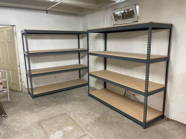 Garage Storage Rack Boltless Shelving 72 in W x 24 in D 4 Tier Shelves 1